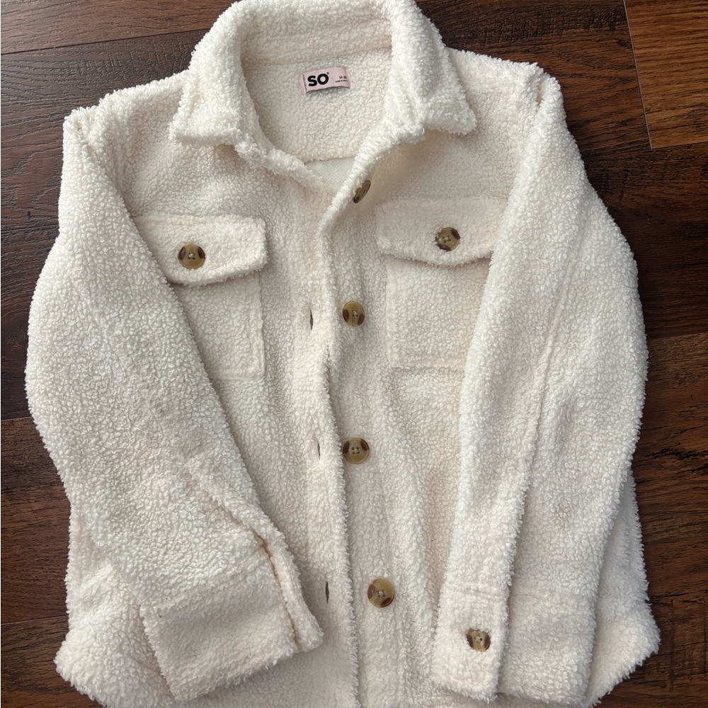SO Off-White Sherpa Jacket
